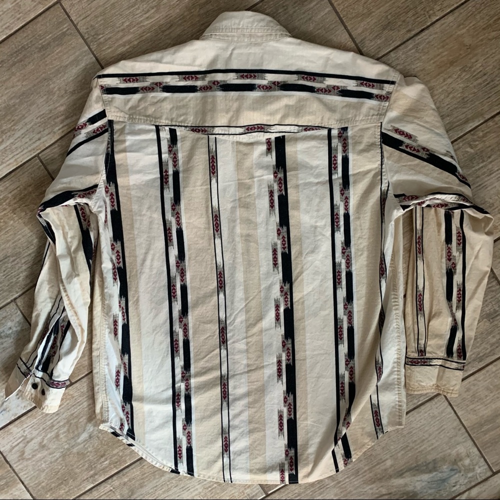 Vintage 90s western style pattern shirt 100%cotton - Picture 5 of 8